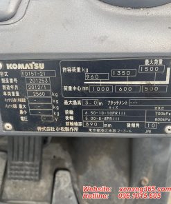 Xe nâng dầu 1.5 tấn Komatsu FD15T-21 201253 Xe nâng dầu 1.5 tấn Komatsu FD15T-21