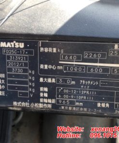 Xe nâng dầu 2.5 tấn Komatsu FD25C-17-313921 Xe nâng dầu 2.5 tấn Komatsu FD25C-17-313921