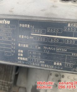 Xe nâng dầu 3 tấn Komatsu FD30T-16-720750 Xe nang dau 3 tan Komatsu FD30T 16 6 1