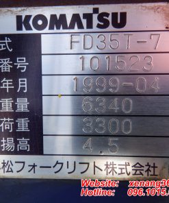 Xe nang dau Komatsu 35 tan cao 45m6