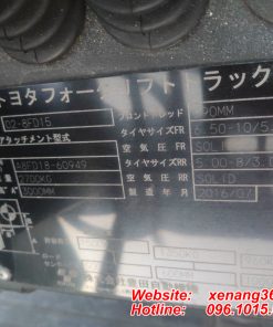 Xe nang dau Toyota 15 tan 8FD15 so tu dong cao 3m1