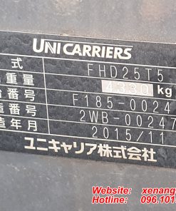 Xe nâng dầu Unicariers 2.5 Tấn FHD25T5-F185-00247 kẹp tròn Xe nang dau Unicarriers 25 FHD25T5tan kep cuon giay4