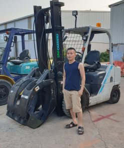 Xe nâng dầu Unicariers 2.5 Tấn FHD25T5-F185-00247 kẹp tròn Xe nang dau Unicarriers 25 FHD25T5tan kep cuon giay6