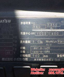 Xe nâng điện 1.5 tấn Komatsu FB15G-12-848552 Xe nâng điện 1.5 tấn Komatsu FB15G-12-848552