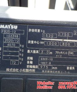 Xe nang dien Komatsu 25 tan FB25 12 6 2