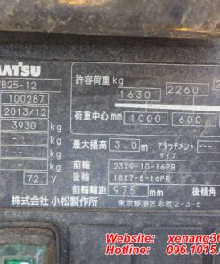 Xe nâng điện Komatsu 2.5 tấn,