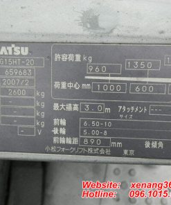 Xe nâng xăng 1.5 tấn Komatsu FG15HT-20-659683