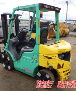 Xe nâng dầu chui công 2 tấn Mitsubishi FDE20T-FD18-20866 Mặt sau xe nâng nhật bãi