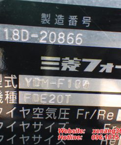 Xe nâng dầu chui công 2 tấn Mitsubishi FDE20T-FD18-20866 Tem số 2 của xe