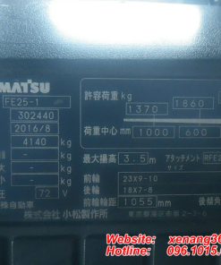 Xe nâng điện Komatsu 2.5 tấn FE25-1-302440 Tem xe nâng
