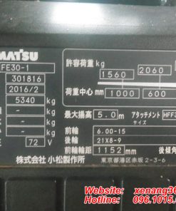 Xe nâng điện Komatsu 3 tấn FE30-1 cao 5m Xe nang dien Komatsu 3 tan FE30 1 2 2