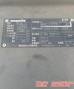 Xe nâng điện đứng lái 1.5 tấn Komatsu FB15RL-15-150562 Tem xe nâng