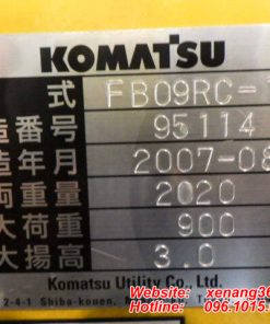 Xe nâng điện đứng lái 900 kg Komatsu FB09RC-12 95114 Tem xe