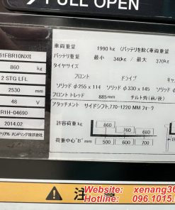 Xe nâng điện đứng lái 1 tấn sumitomo 61FBR10NXII-R1H-04690 Tem xe nâng