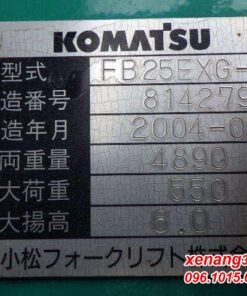 Xe nâng điện 2.5 tấn cao 6m Komatsu FB25EXG-11bình ắc quy lớn gấp 2 lần |Battery forklift 2.5 ton Tem xe nâng điện 2.5 tấn Komatsu FB25EXG-11