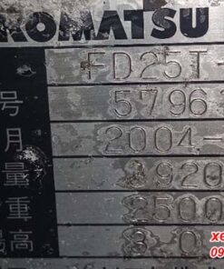 Xe nâng dầu 2.5 tấn Komatsu FD25T-15 số tự động siêu đẹp|Diesel forklift truck 2.5 ton Tem xe nâng dầu 2.5 tấn Komatsu FD25T-15