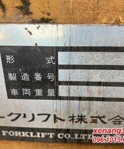 Xe nâng dầu 3.5 tấn Komatsu FD35-4 121004 số sàn gật gù lốp kép nhập khẩu Tem xe nâng