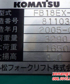 Xe nâng điện 1.8 tấn Komatsu FB18EX-11 dịch càng đẹp Tem xe nâng FB18EX-11