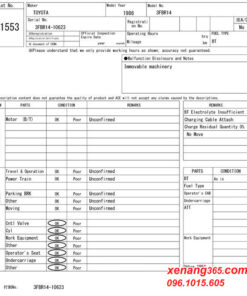 Xe nâng điện đứng lái 1.4 tấn Toyota 3FBR14 sản xuất 1986 hoạt động tốt giá rẻ Thông số kỹ thuật của xe