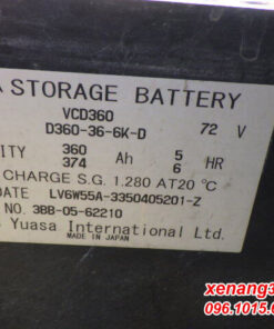 Xe nâng điện 2 tấn Komatsu FB20-12 bale clamp sản xuất 2015 đẹp Bình ắc quy