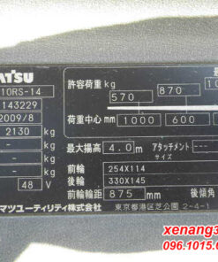 Xe nâng điện đứng lái 1 tấn Komatsu FB10RS-14 cao 4m chất lượng tốt|Reach truck Tem xe nâng điện đứng lái 1 tấn FB10RS-14