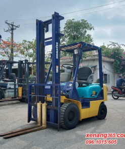Xe nâng xăng 1.5 tấn Komatsu FG15C-17-chạy 500h số sàn cao 4m| Gasoline forklift Mặt trước xe nâng xăng 1.5 tấn Komatsu FG15C-17 634338