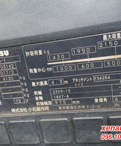 Xe nâng điện 2.5 tấn Komatsu FE25-1 sản xuất 2017 chui công dịch giá 303142|Electric Forklift Tem xe nâng