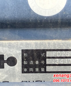 Xe nâng dầu 2.5 tấn Komatsu FD25-11-348733 số sàn gật gù lốp kép|Diesel counterbalance Truck Tem xe nâng