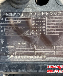 Tem xe nâng dầu 2.5 tấn Toyota 8FDL25-71029