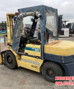 Xe nâng dầu 3 tấn Komatsu FD30-11-456985 số sàn Dịch giá|Diesel counterbalance Truck Mặt sau xe nâng dầu 3 tấn Komatsu FD30-11-456985