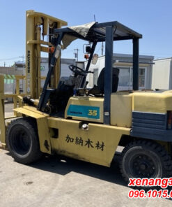 Xe nâng dầu 3.5 tấn Komatsu FD35-5- 34527 gật gù số sàn lốp kép cao 4m|Diesel counterbalance Truck Mặt sau xe nâng dầu 3.5 tấn Komatsu FD35-5-34527