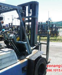 Xe nâng dầu 3.5 tấn Komatsu FD35-5 gật gù số sàn lốp kép cao 4m|Diesel counterbalance Truck Cabin lái