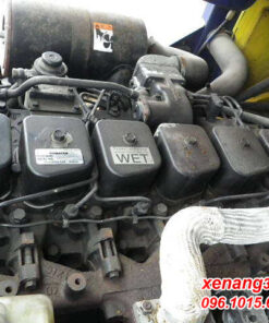 Xe nâng dầu 3.5 tấn Komatsu FD35W-7-100344 gật gù lốp kép cao 4m|Diesel counterbalance Truck Động cơ xe nâng
