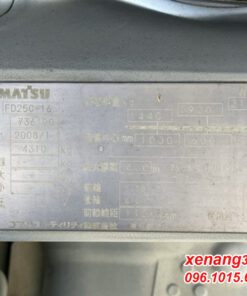 Xe nâng dầu 2.5 tấn Komatsu FD25C-16 731583 số sàn gật gù lốp kép cao 4m nhập khẩu Nhật Tem xe nâng