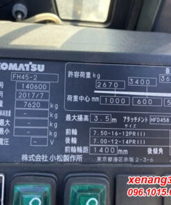 Xe nâng dầu 4.5 tấn Komatsu FH45-2 số tự động cao 3.5m 2017 Gật gù xe nang dau 4 5 tan Komatsu FH45 2 140600 gat gu 13