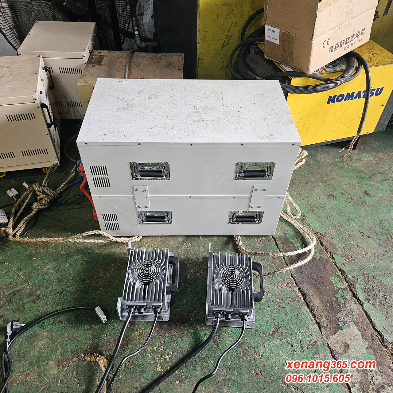 Bình điện lithium xe nâng điện Komatsu 1 tấn tới 2 tấn