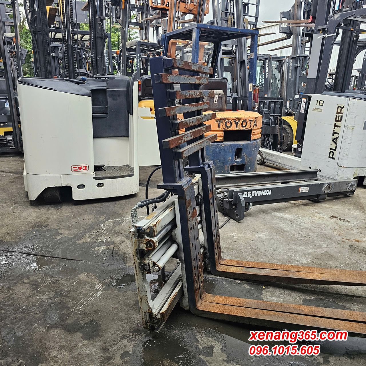 Bộ Double Pallet Handler – dịch giá dịch càng kết hợp nâng 2 pallet cùng 1 lúc Mặt bên