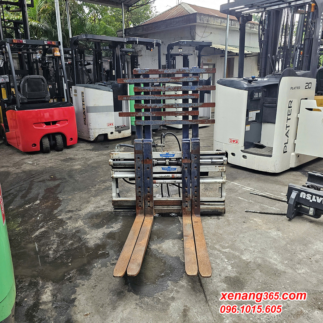 Bộ Double Pallet Handler – dịch giá dịch càng kết hợp nâng 2 pallet cùng 1 lúc Mặt trước
