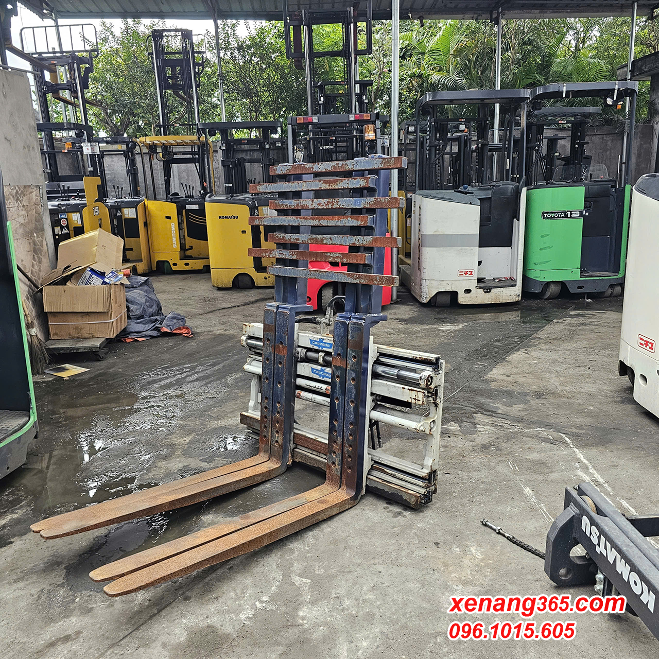 Bộ Double Pallet Handler – dịch giá dịch càng kết hợp nâng 2 pallet cùng 1 lúc Mặt bên