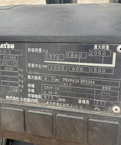 Xe nâng điện 2.5 tấn Komatsu FE25-2-321055 chất lượng cao|Electric forklift tem xe nâng