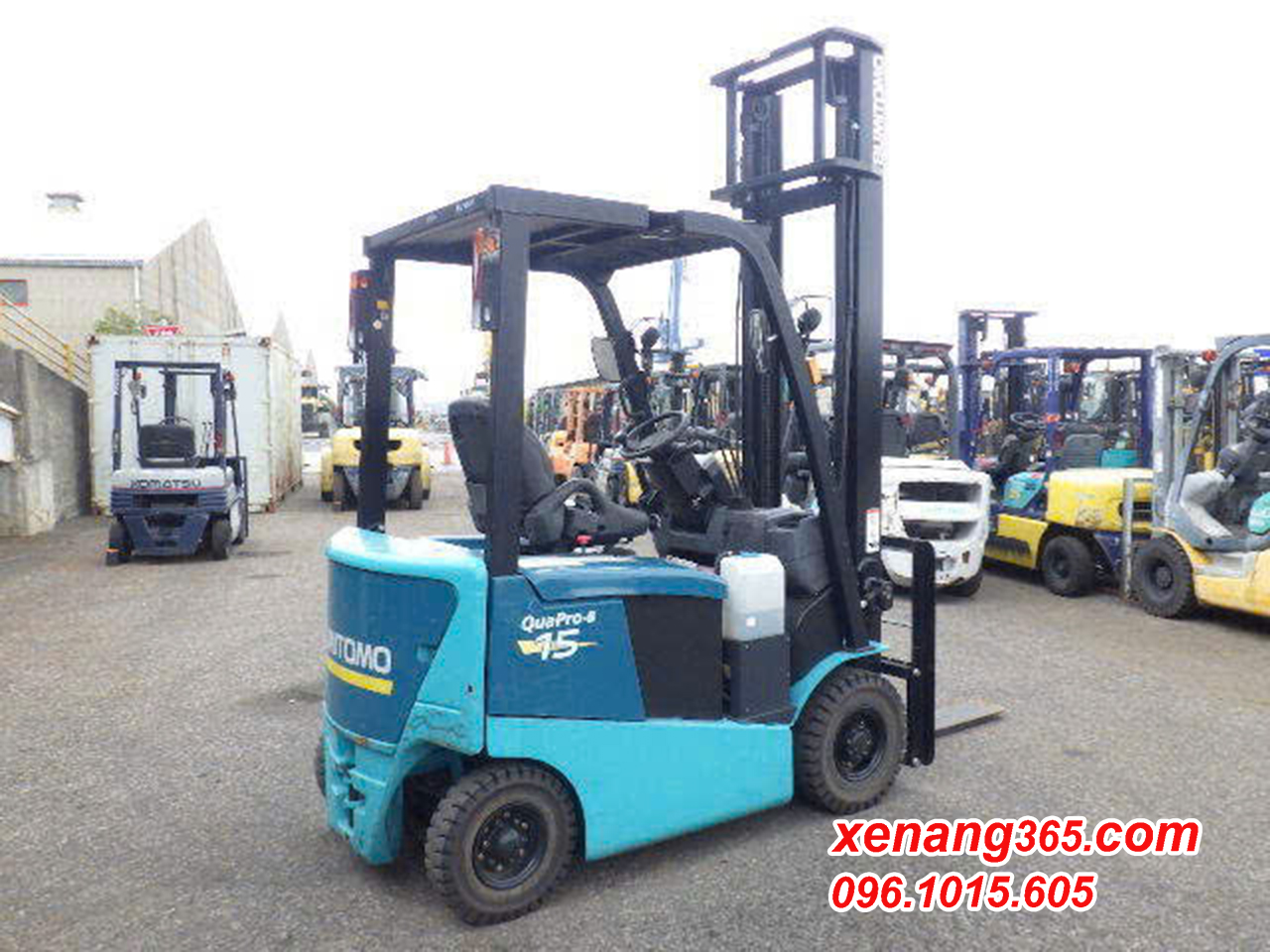 Xe nâng điện 1.5 tấn Sumitomo 41FB15PXIII 2019 cao 4.5m chất lượng cao|Electric forklift Mặt sau xe nâng điện 1.5 tấn Sumitomo 41FB15PXIII 2019