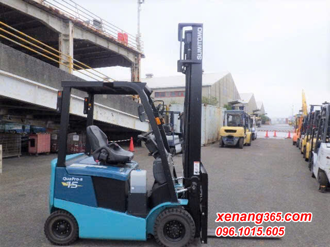 Xe nâng điện 1.5 tấn Sumitomo 41FB15PXIII 2019 cao 4.5m chất lượng cao|Electric forklift Mặt bên xe nâng điện 1.5 tấn Sumitomo 41FB15PXIII 2019