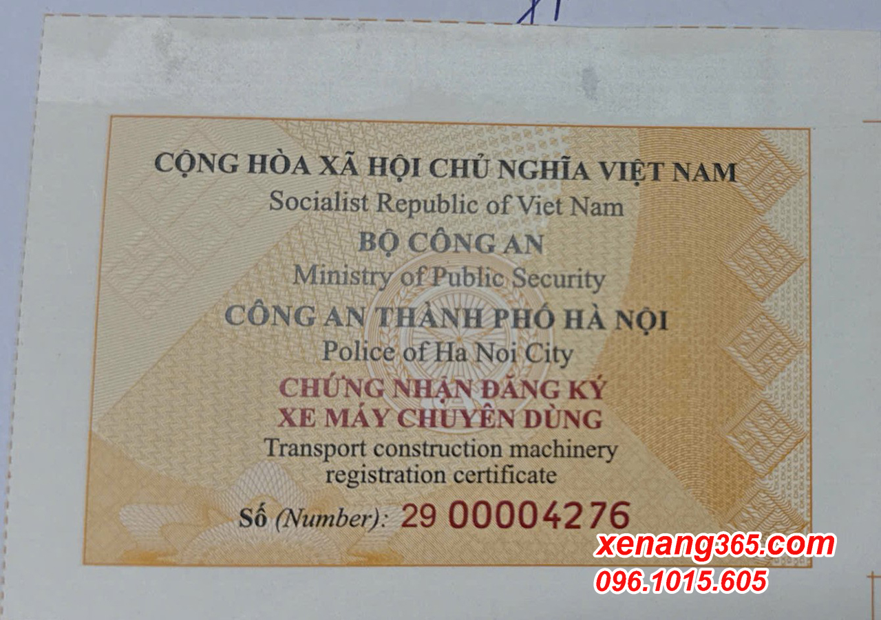 Dịch vụ đăng kí biển số xe nâng cũ, xe nâng mới uy tín 100% Giấy tờ xe nâng