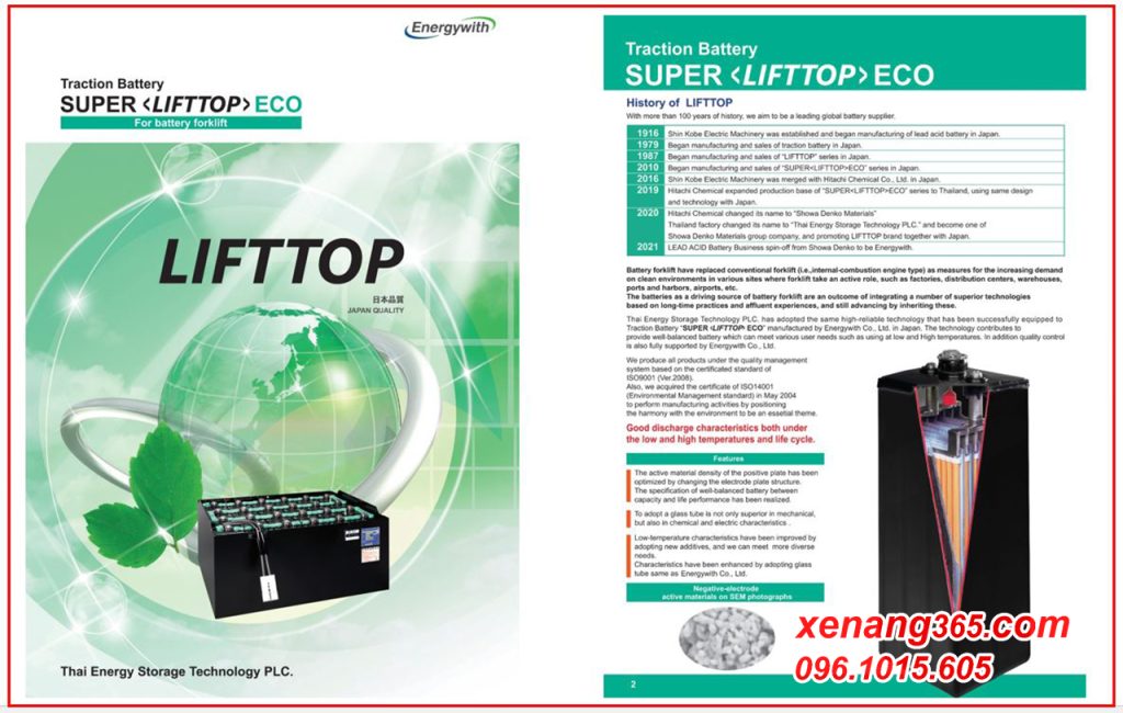 Catalogue Bình ắc quy LIFTTOP xe nâng Nhật Bản Catalouge Bình ắc quy LIFTTOP xe nâng Nhật Bản
