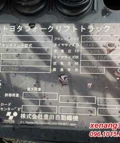 xe nâng dàua 4 tấn Toyota 8FD40 2020