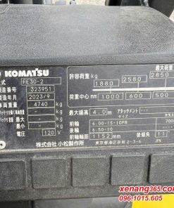 Tem Xe nâng điện 3 tấn Komatsu FE30-2