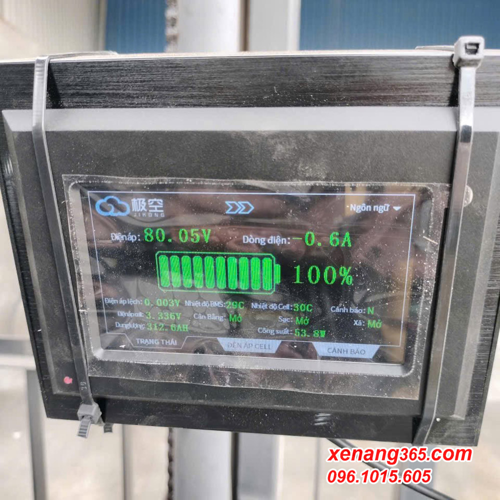 Bình điện lithium xe nâng điện 2.5 tấn Komatsu FE25-1 đã bao gồm sạc Màn hình báo điện