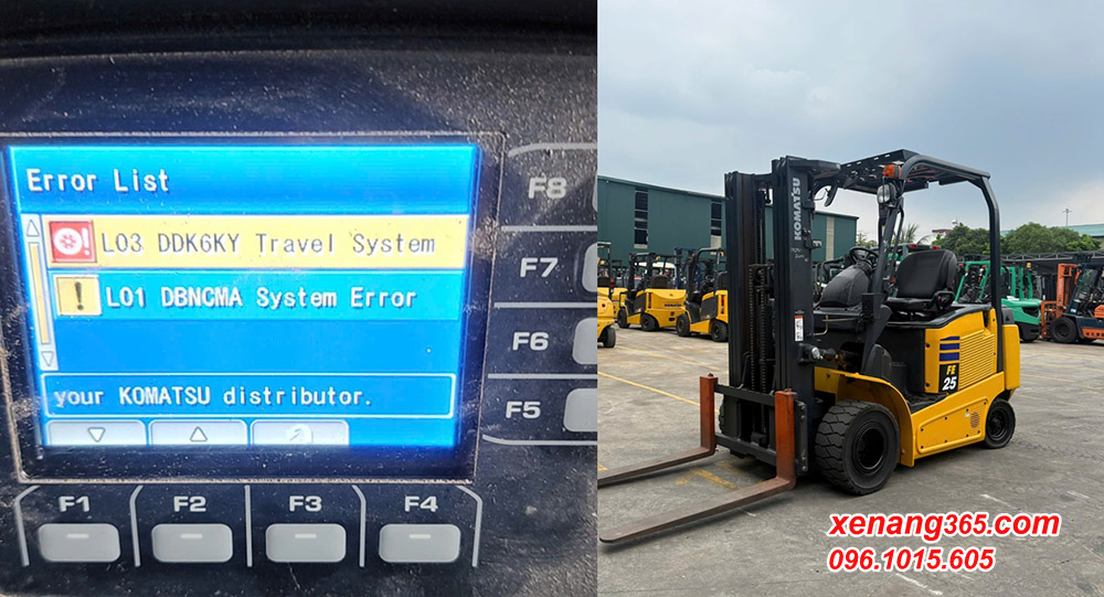Hướng dẫn xử lý lỗi L03 DDK6KY cần gạt điều hướng xe nâng điện 2.5 tấn Komatsu FE25-1, 3 tấn FE30-1 như thế nào? Hướng dẫn xử lý lỗi L03 DDK6KY