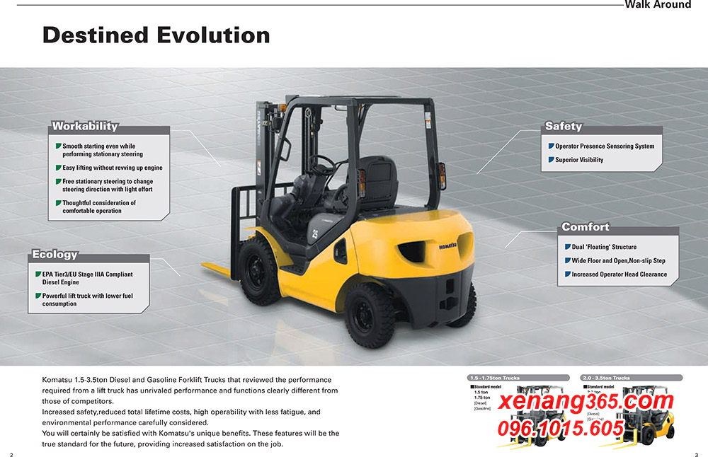 Catalogue xe nâng dầu 2.5 tấn Komatsu FD25-17 AX50 Series, BX50 series, 109 series) Catalogue xe nâng dầu 2.5 tấn Komatsu FD25-17 AX50 Series, BX50 series, 109 series)