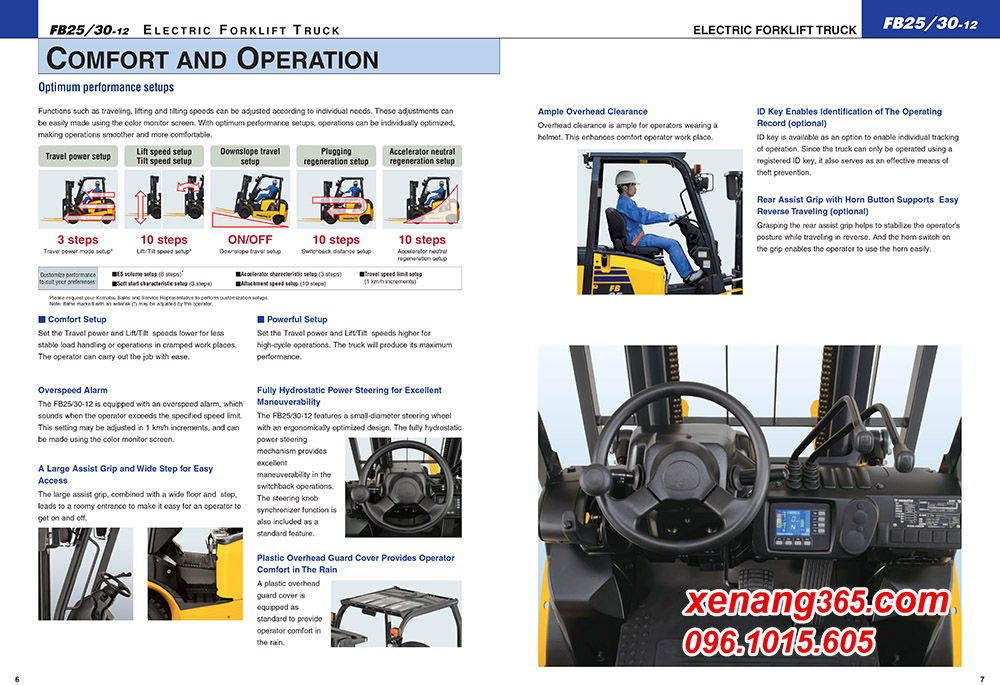 Catalogue xe nâng điện 2.5 tấn Komatsu FB25-12, và 3 tấn FB30-12 Catalogue xe nâng điện 2.5 tấn Komatsu FB25-12, và 3 tấn FB30-12